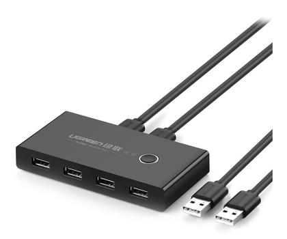 Hub USB UGREEN Switch Box HUB 4 x USB 2.0 (na 2 komputery) 6957303837670